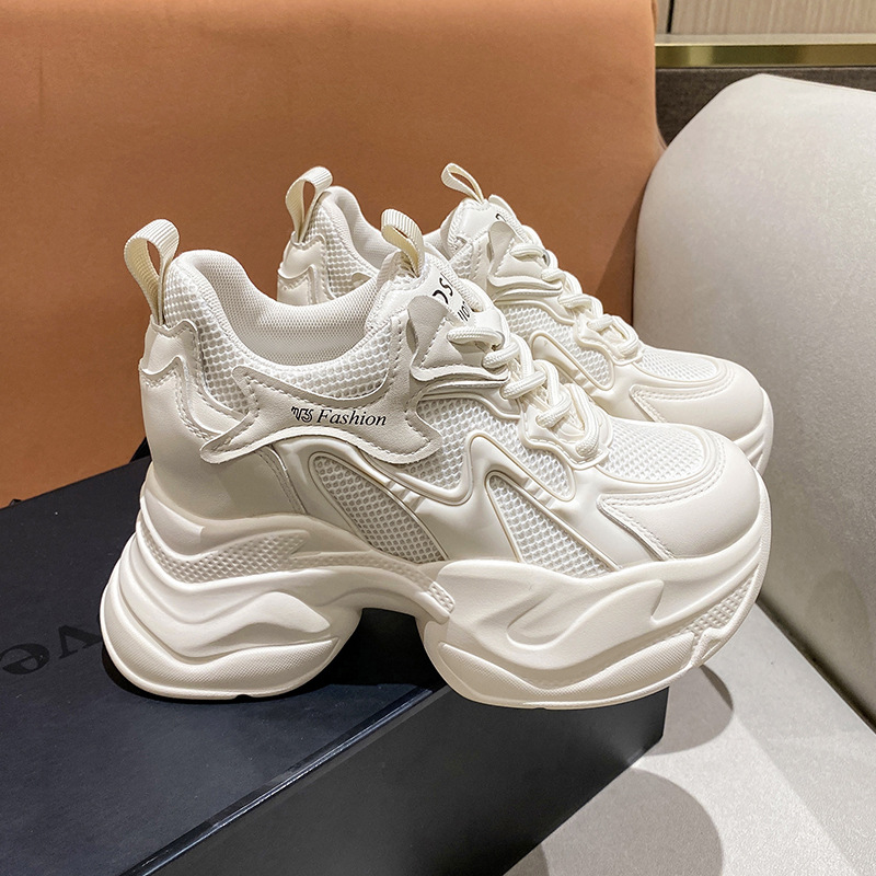 Mesh Sneaker Women - 女性用身長アップスニーカー 春夏新作 厚底シューズ レディース おしゃれで多用途な通気性のあるカジュアルシューズ