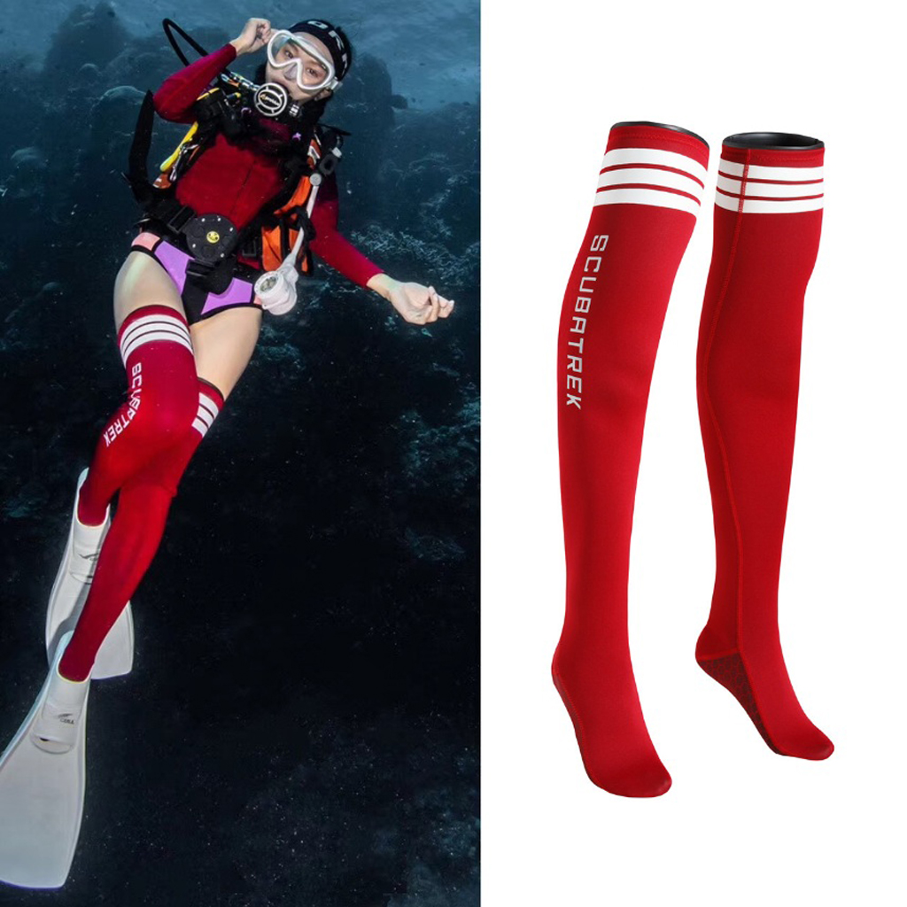 Women'S Shoes For Neuropathy - ダイビング用の女性用ロングソックス付きウェットスーツ,滑り止めスポーツスニーカー,シュノーケリング,サーフィン用のウォーターシューズ,1.5mm