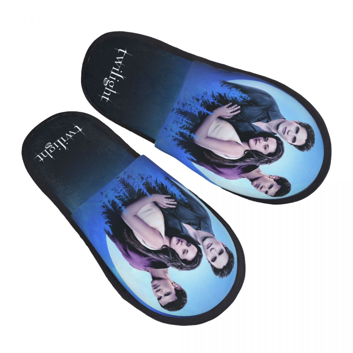 Fluffy Fur Slipper - トワイライトサーガハウススリッパ居心地の良い暖かい低反発ふわふわスリッパカスタムプリント女性屋内屋外靴