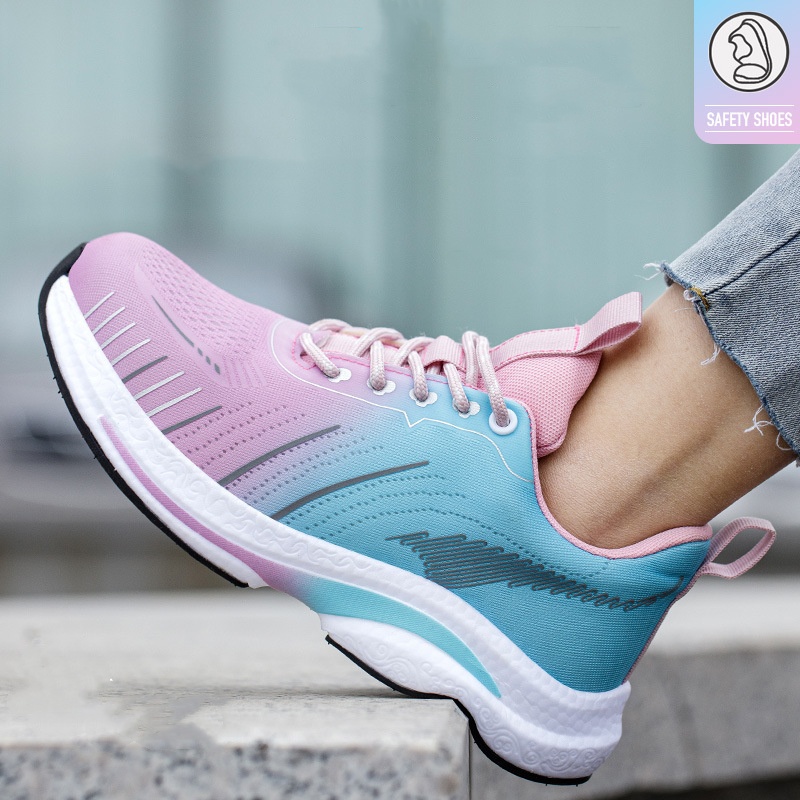 女性ファッション通気性スチールつま先キャップ作業靴エアメッシ - Mesh Sneaker Women のレビューと価格