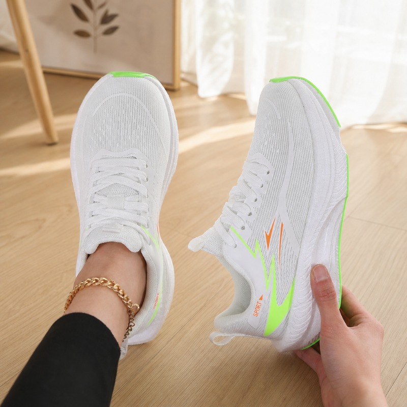 女性ワイドトゥスニーカー通気性ニットメッシュコンフォートフラ - Women'S Shoes X Wide のレビューと価格