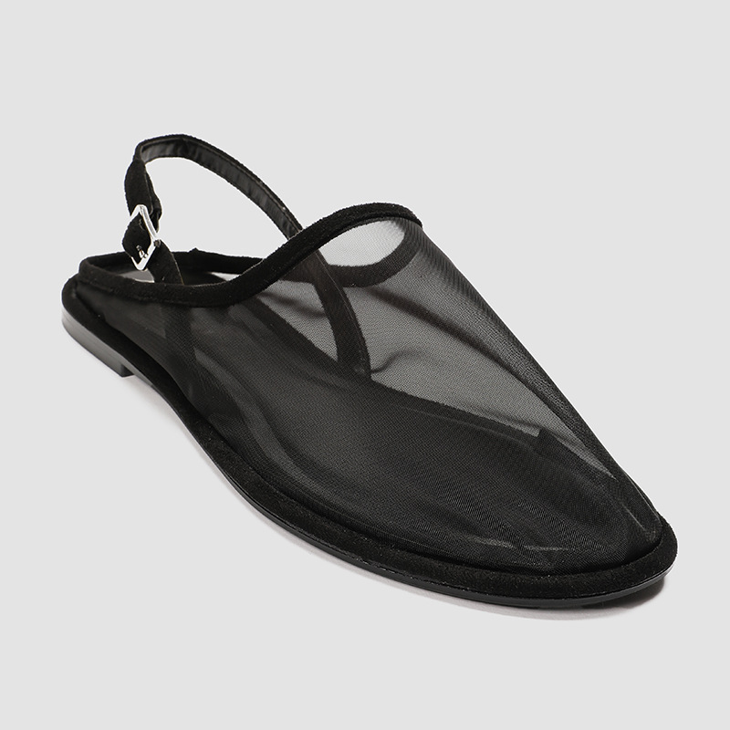 女性サンダル 2026 夏フラットメッシュ通気性バックストラ - Slip On Mule Flat のレビューと価格