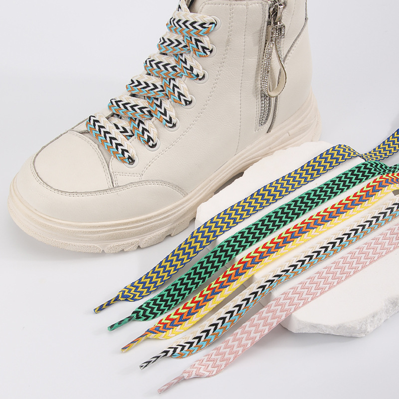 1 ペア新 1.5 センチメートルワイド波脂肪靴ひも女性男性 - Women'S Shoes X Wide のレビューと価格
