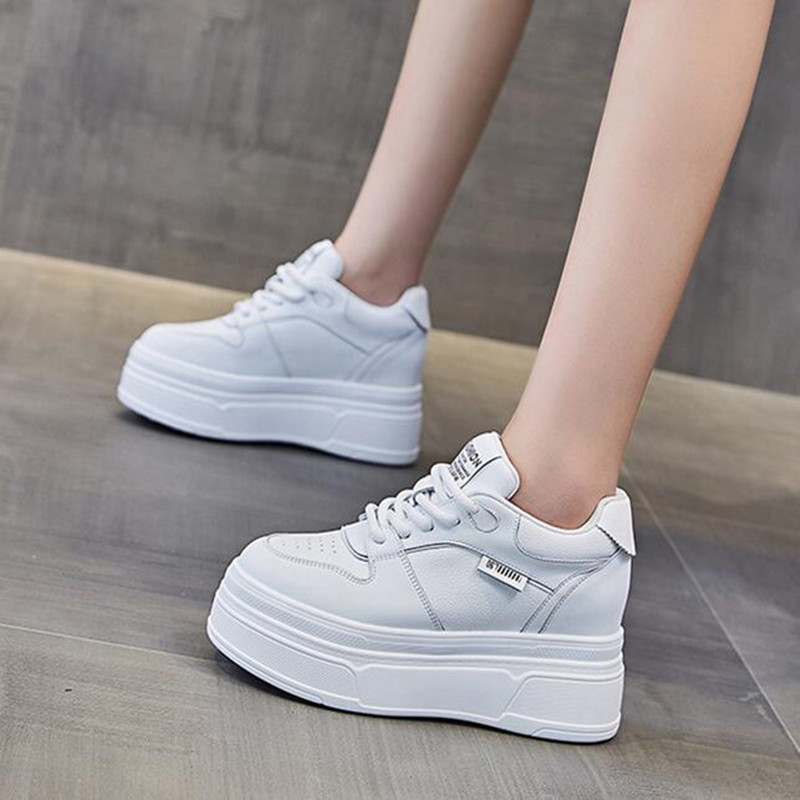 9 センチメートル本革新ブランドデザイナー夏秋プラットフォー - Platform Sneakers Chunky のレビューと価格