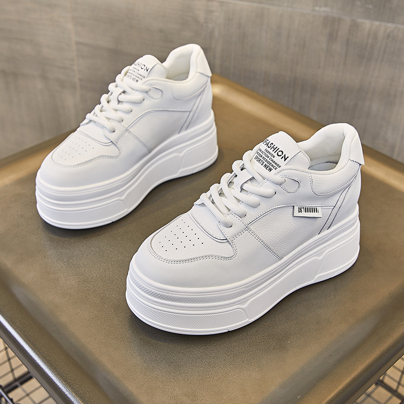 9 センチメートル本革新ブランドデザイナー夏秋プラットフォー - Platform Sneakers Chunky のレビューと価格
