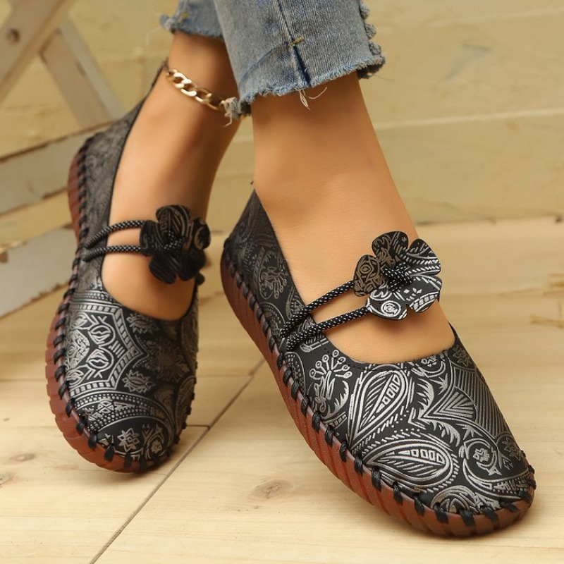 ソフトソールレディースシングルシューズ秋用多用途快適ラウンド - Women Shoes Loafers のレビューと価格
