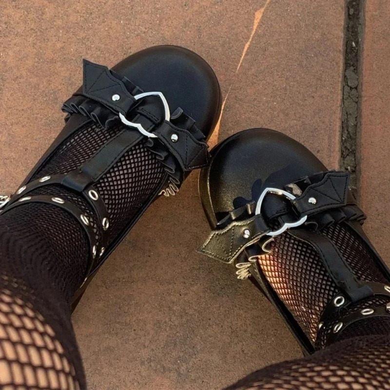 新しいスイートハートバックルウェッジメアリージェーンズ女性ピ - Platform Sneakers Chunky のレビューと価格