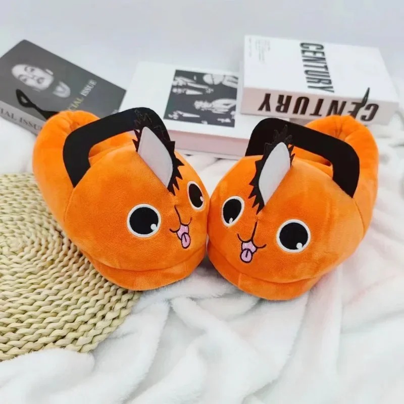 アニメチェーンソーマンポチタハウススリッパ冬靴女性暖かいふわ - Fluffy Fur Slipper のレビューと価格