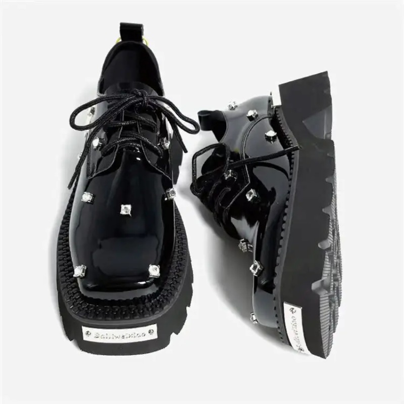 女性ローファークリスタルプラットフォーム分厚いメアリージェー - Platform Sneakers Chunky のレビューと価格