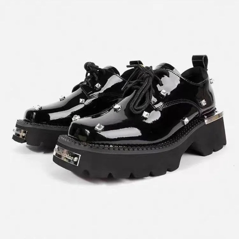 女性ローファークリスタルプラットフォーム分厚いメアリージェー - Platform Sneakers Chunky のレビューと価格