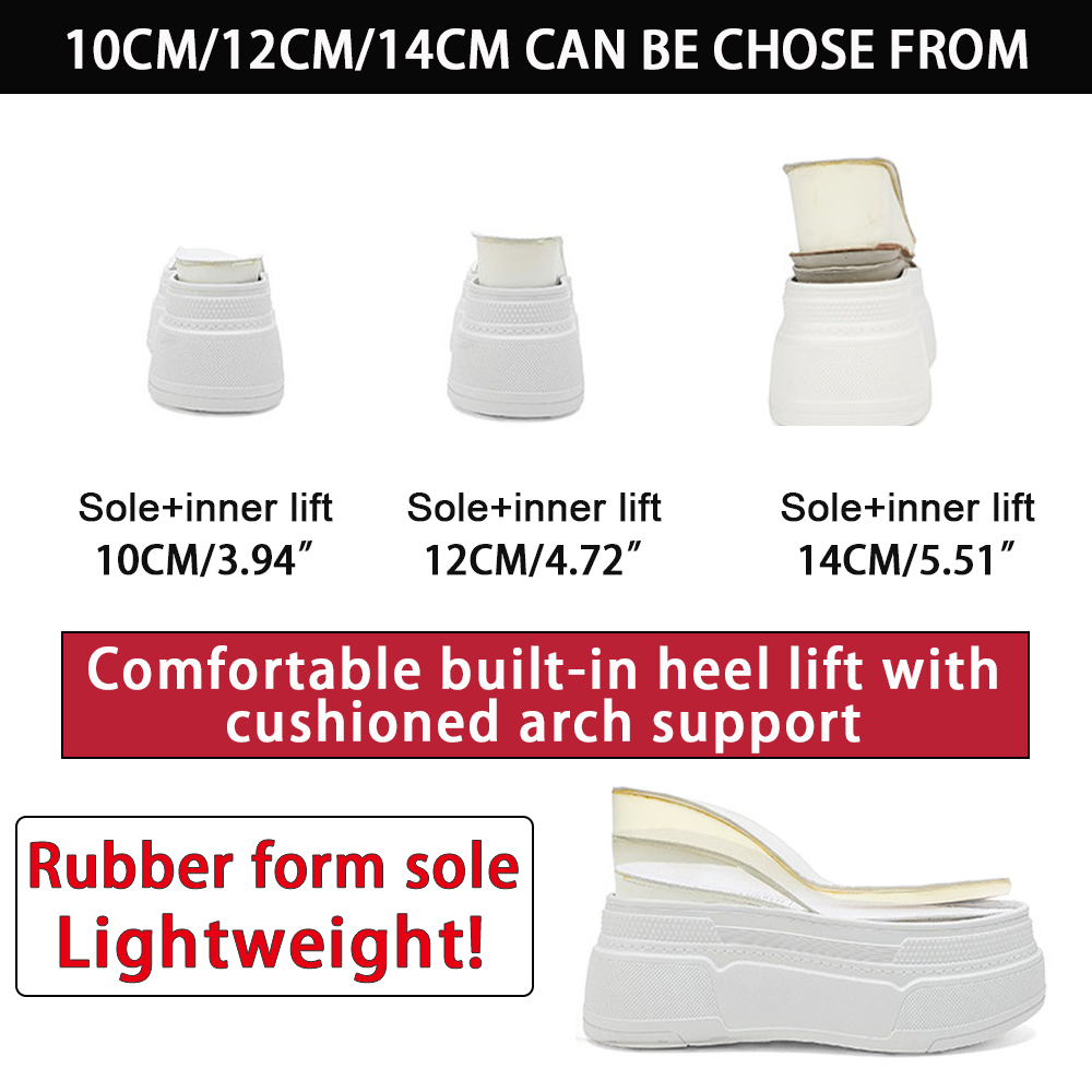 ZJR 10-14cm 厚底スニーカー レディース プラット - Platform Sneakers Chunky のレビューと価格