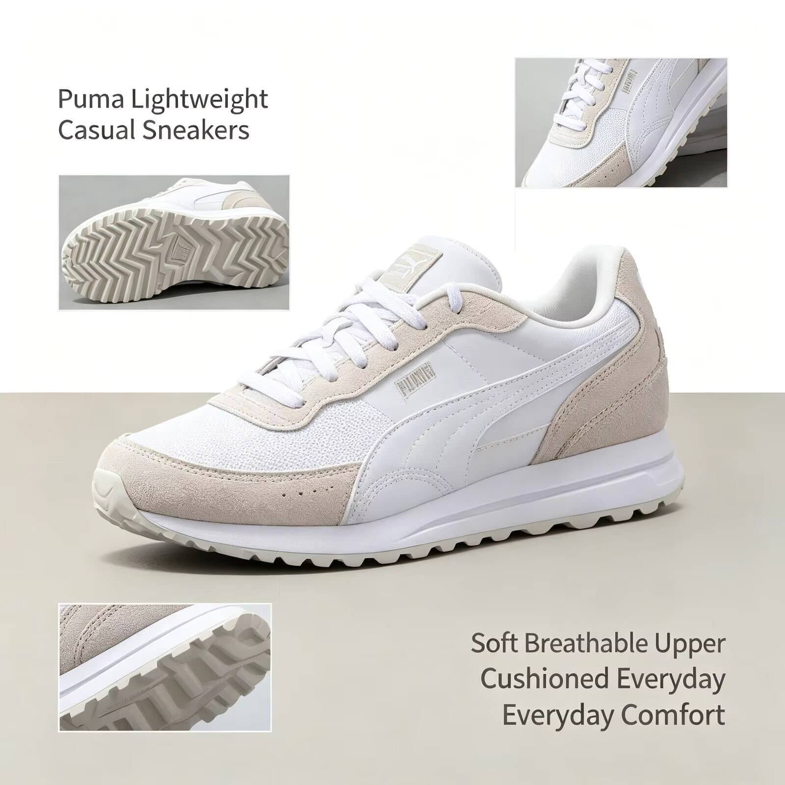 新しいホットプーマホワイト軽量ランニングシューズメッシュアッ - Women Shoes Jordan のレビューと価格