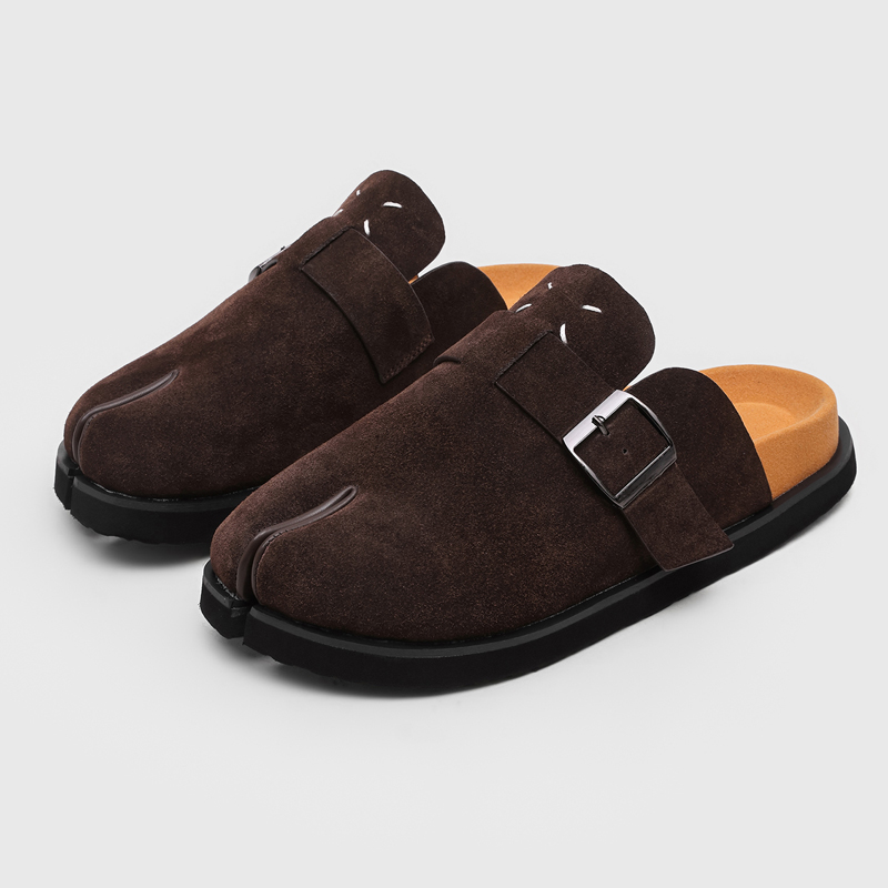 最新のトレンドメンズスプリットトゥミュールシューズ、高品質メ - Slip On Mule Flat のレビューと価格