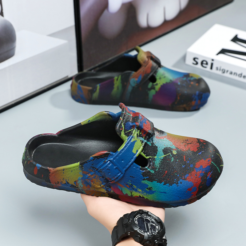 メンズ・レディース グラフィティ スプラッシュペイント クロ - Slip On Mule Flat のレビューと価格