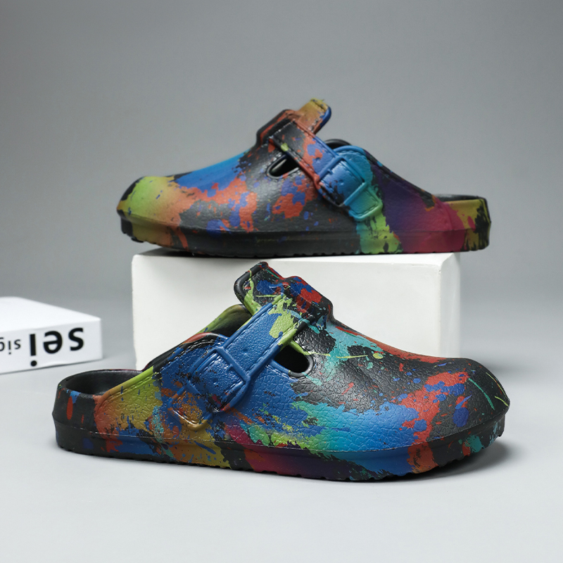 メンズ・レディース グラフィティ スプラッシュペイント クロ - Slip On Mule Flat のレビューと価格