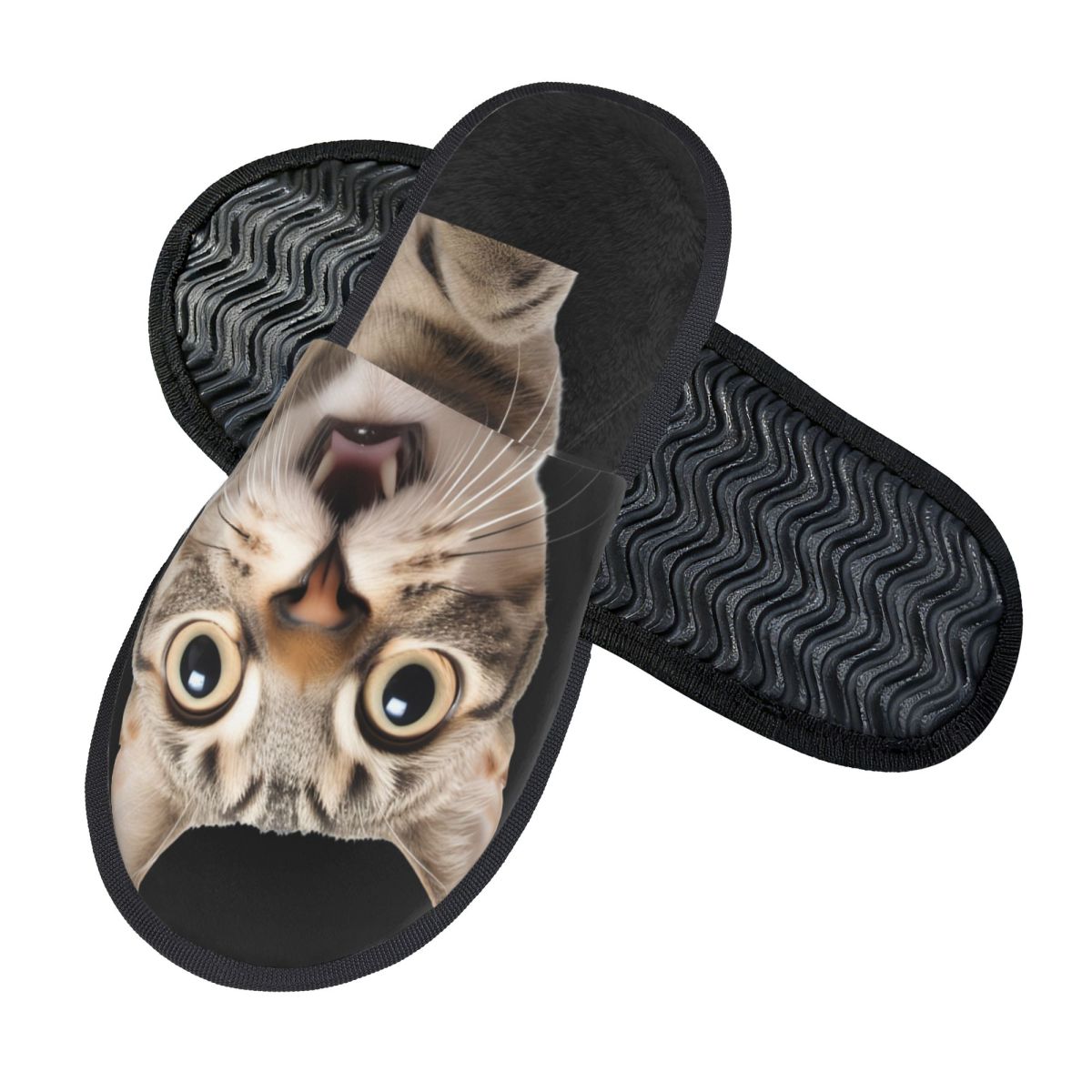 可愛い猫柄ハウススリッパ　暖かいメモリーフォームふわふわスリ - Fluffy Fur Slipper のレビューと価格