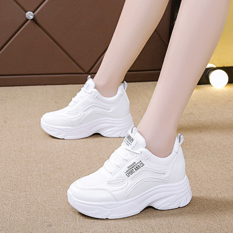 インスタ映えするレディースダッドシューズ、厚底身長アップシュ - Mesh Sneaker Women のレビューと価格