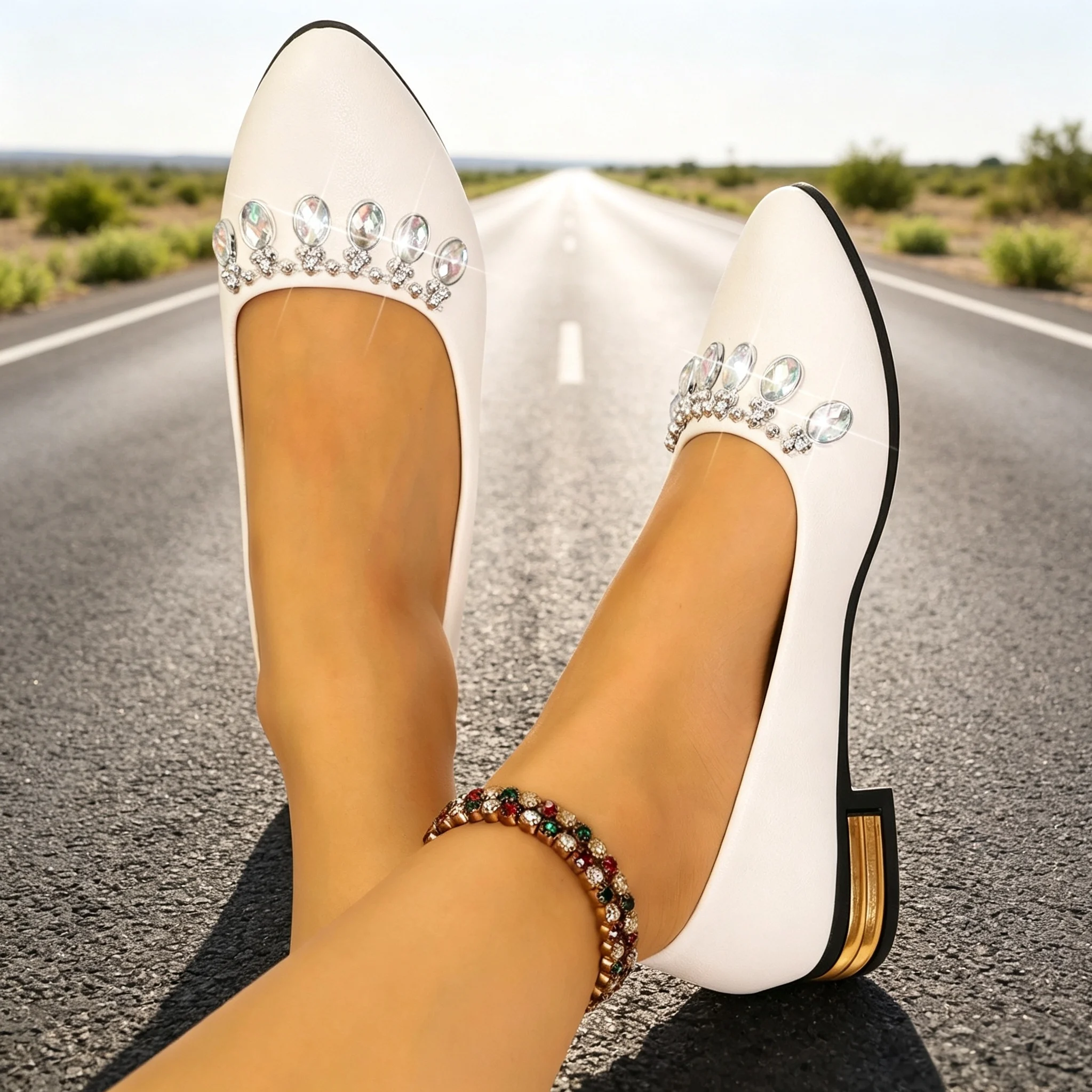 レディースフラットシューズ ポインテッドトゥ バレエシューズ - Women Shoes Loafers のレビューと価格