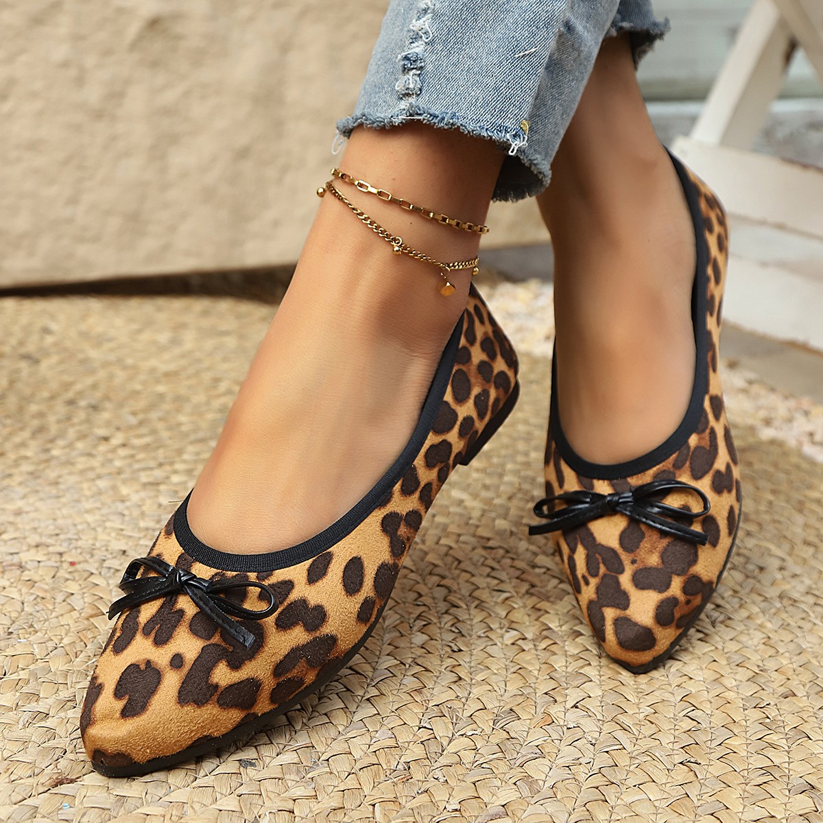 2026 レオパード柄フラットシューズ レディース ラウンド - Women Shoes Loafers のレビューと価格