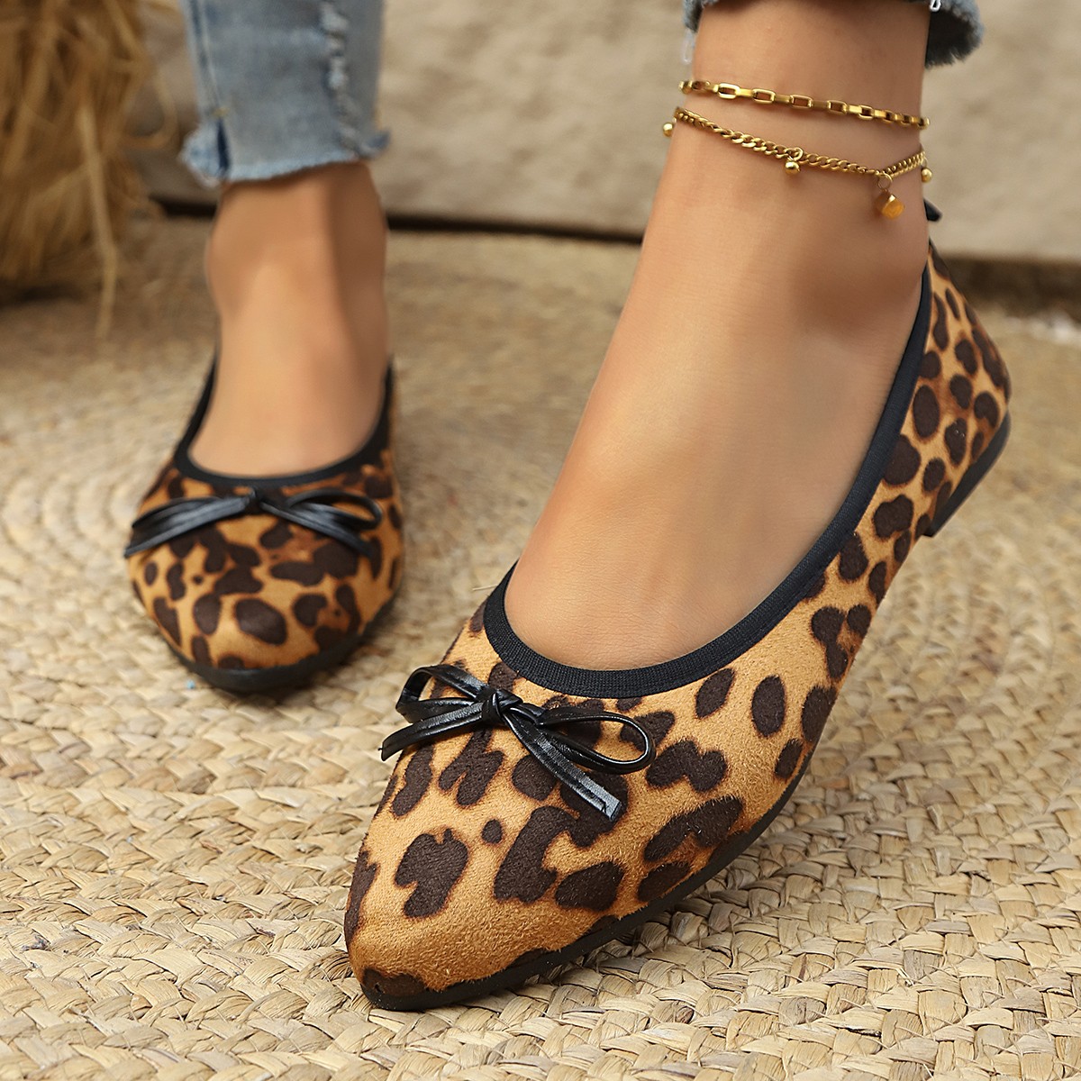 2026 レオパード柄フラットシューズ レディース ラウンド - Women Shoes Loafers のレビューと価格