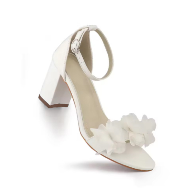 2025 夏の結婚式の靴白い花オープントゥサンダルドレスシュ - Women'S Shoes For Neuropathy のレビューと価格