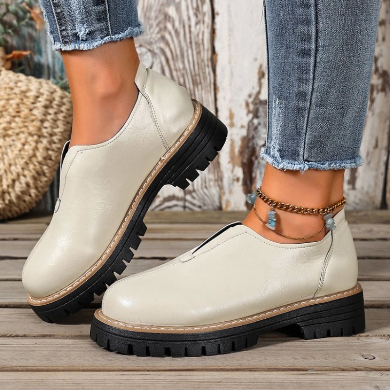レトロな英国風レディースシューズ 春秋 厚底ヒール シングル - Women Shoes Loafers のレビューと価格