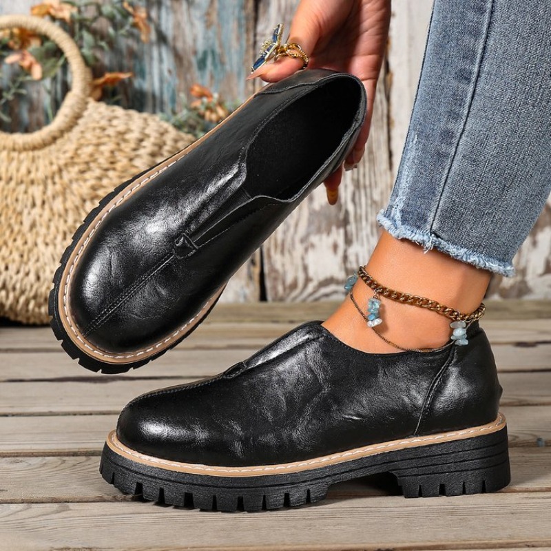 レトロな英国風レディースシューズ 春秋 厚底ヒール シングル - Women Shoes Loafers のレビューと価格