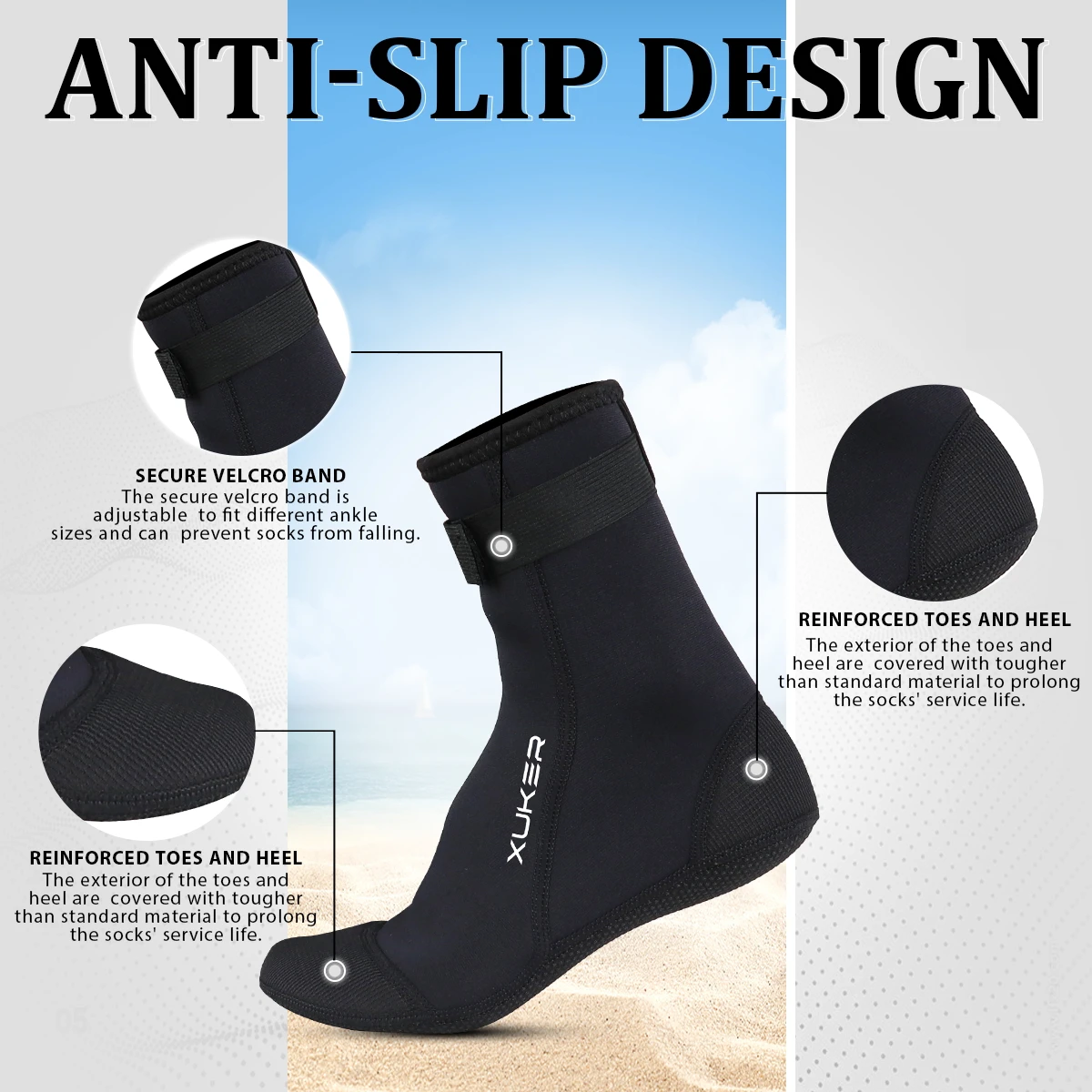 メンズ レディース 3mm ネオプレン ソックス ビーチ バ - Women'S Shoes For Neuropathy のレビューと価格
