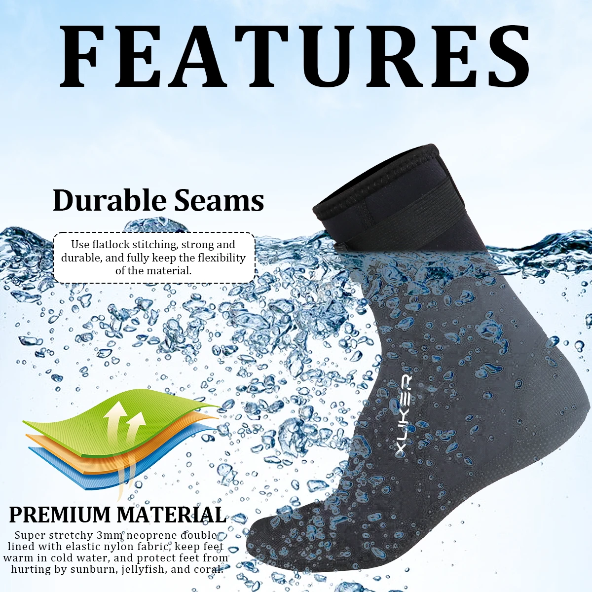 メンズ レディース 3mm ネオプレン ソックス ビーチ バ - Women'S Shoes For Neuropathy のレビューと価格