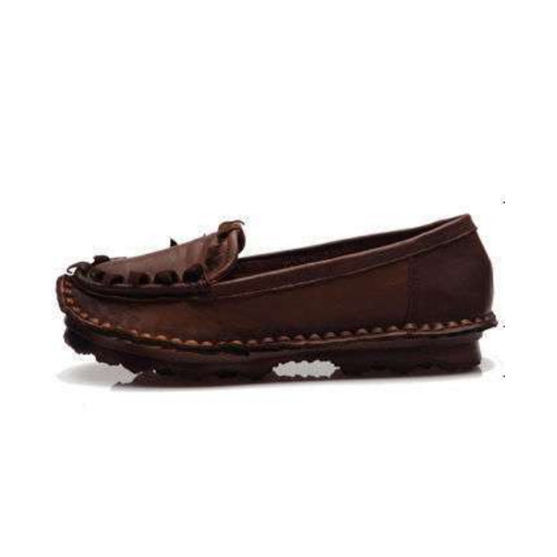 2026年春新作 エスニックスタイル レトロ牛革 ソフトトレ - Women Shoes Loafers のレビューと価格